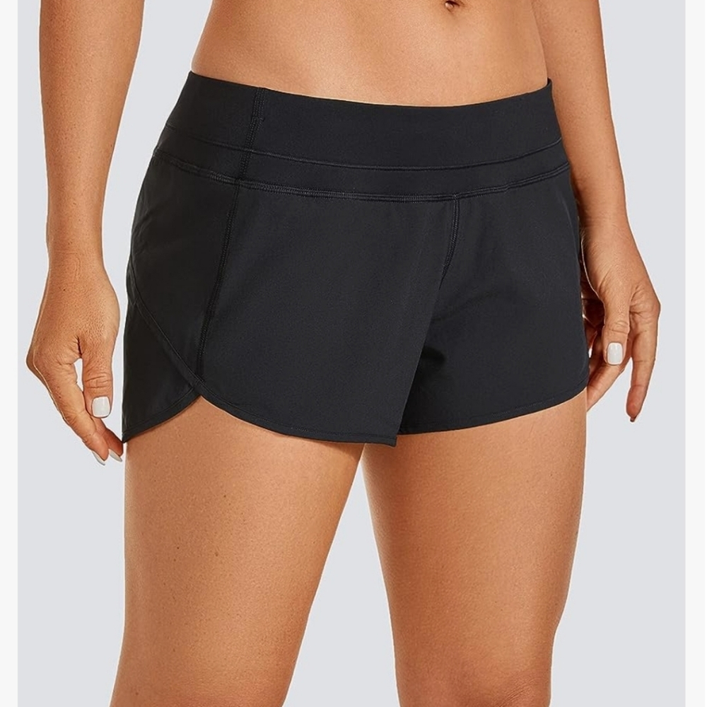 CRZ Yoga black quick dry workout shorts, Size S.